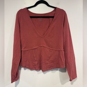 Red Torrid corset style longsleeve‎ shirt